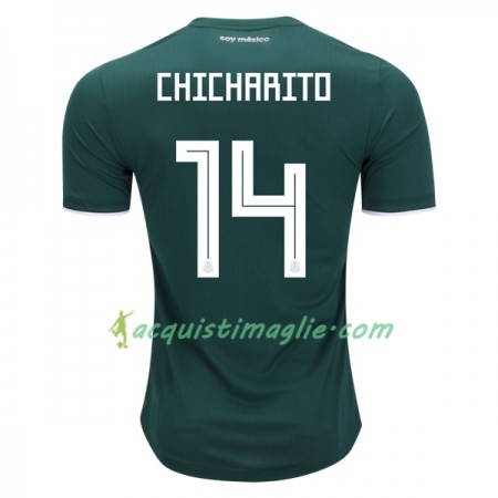 Divisa di Calcio Messico Chicharito 14 Prima Mondiali 2018